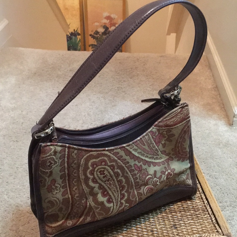 Liz Claiborne Tapestry Hobo Bag Purse Vintage